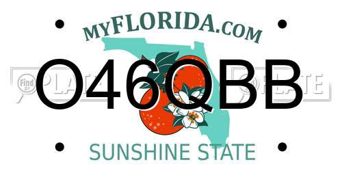 O46QBB Florida License Plate
