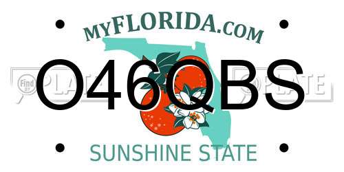 O46QBS Florida License Plate