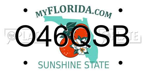 O46QSB Florida License Plate
