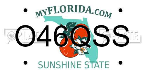 O46QSS Florida License Plate