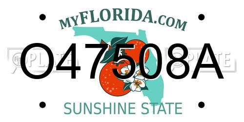 O47508A Florida License Plate