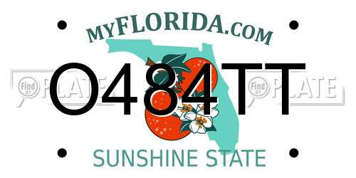 O484TT Florida License Plate