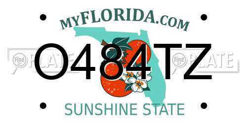 O484TZ Florida License Plate