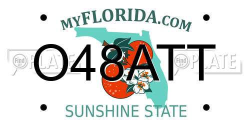 O48ATT Florida License Plate