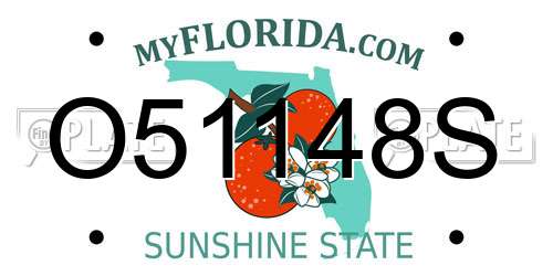 O51148S Florida License Plate