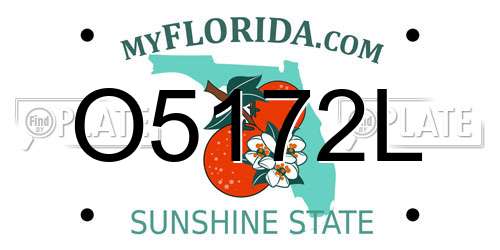O5172L Florida License Plate