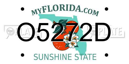 O5272D Florida License Plate