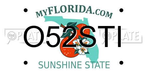 O52STI Florida License Plate