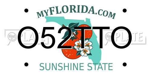 O52TTO Florida License Plate