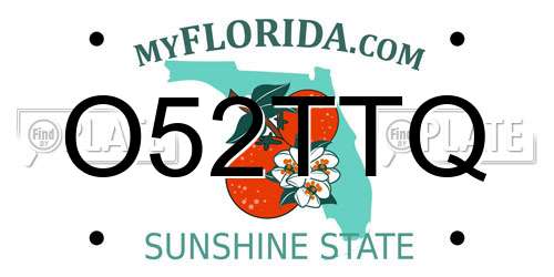 O52TTQ Florida License Plate