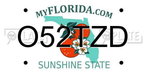 O52TZD Florida License Plate
