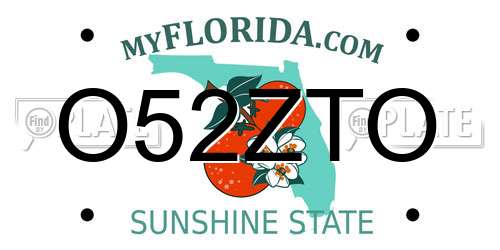 O52ZTO Florida License Plate