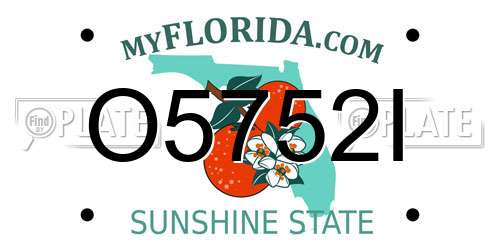 O5752I Florida License Plate