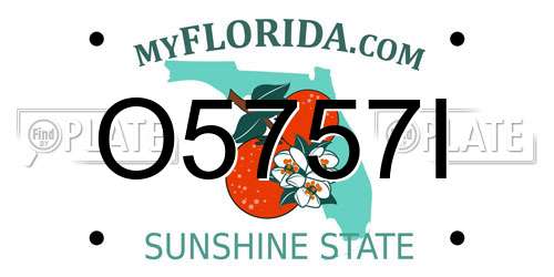 O5757I Florida License Plate
