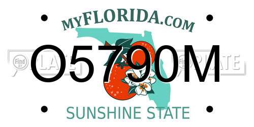O5790M Florida License Plate