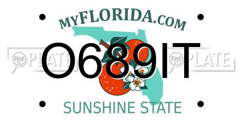 O689IT Florida License Plate