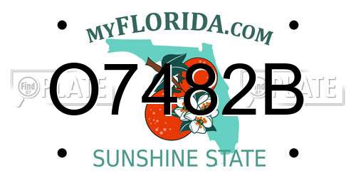 O7482B Florida License Plate