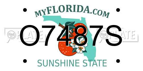 O7487S Florida License Plate