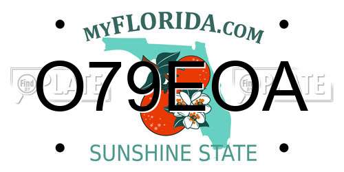 O79EOA Florida License Plate
