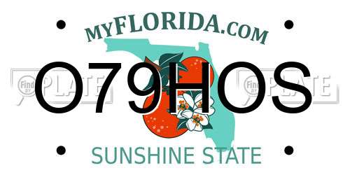 O79HOS Florida License Plate