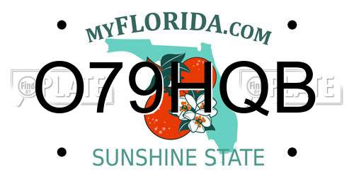 O79HQB Florida License Plate