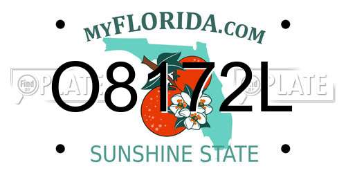 O8172L Florida License Plate