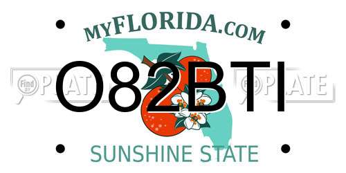 O82BTI Florida License Plate