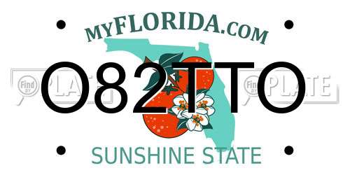 O82TTO Florida License Plate