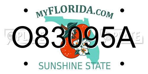 O83095A Florida License Plate