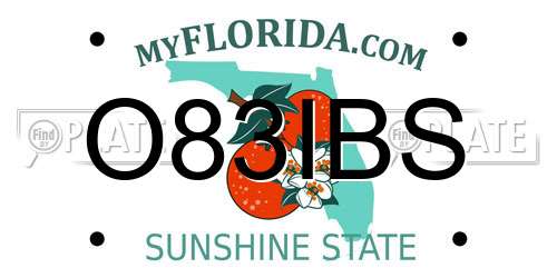 O83IBS Florida License Plate