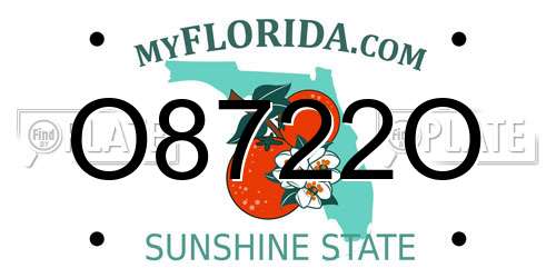 O8722O Florida License Plate
