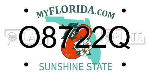 O8722Q Florida License Plate