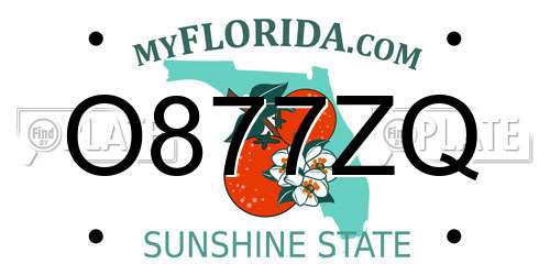 O877ZQ Florida License Plate