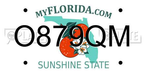 O879QM Florida License Plate