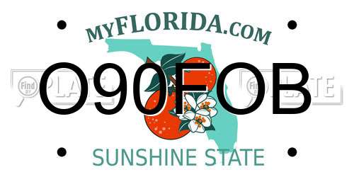 O90FOB Florida License Plate