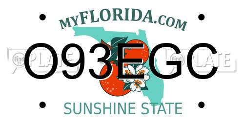 O93EGC Florida License Plate