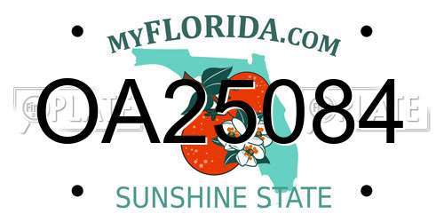 OA25084 Florida License Plate