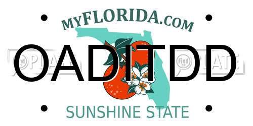 OADITDD Florida License Plate