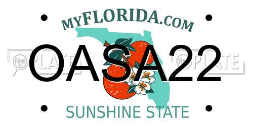 OASA22 Florida License Plate