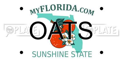 OATS Florida License Plate