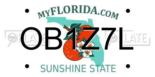 OB1Z7L Florida License Plate