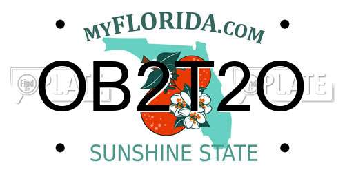 OB2T2O Florida License Plate