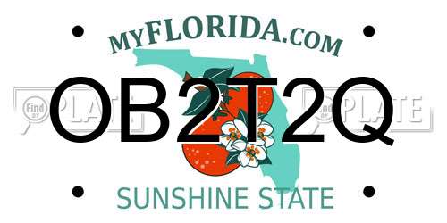 OB2T2Q Florida License Plate