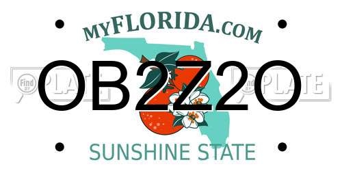 OB2Z2O Florida License Plate