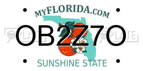 OB2Z7O Florida License Plate