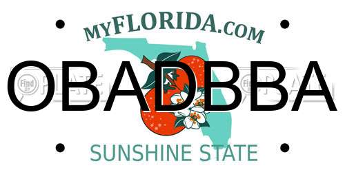 OBADBBA Florida License Plate