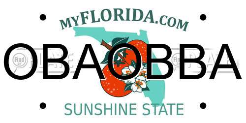 OBAOBBA Florida License Plate
