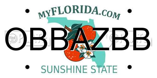 OBBAZBB Florida License Plate