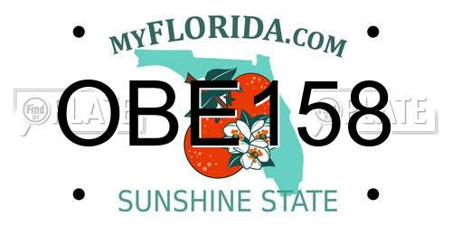OBE158 Florida License Plate