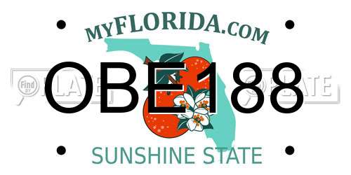 OBE188 Florida License Plate